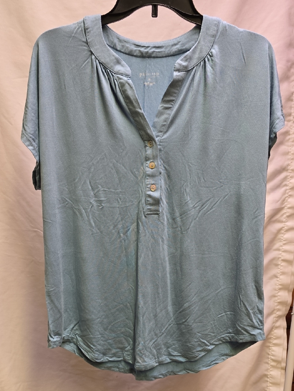 NWOT Philosophy Light Blue Buttery Soft Shirt - Medium